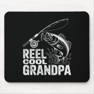 Fishing Reel Cool Grandpa Dad Joke Funny Fathers D Mouse Pad