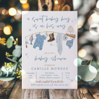 Fishing Reel Excited Boy Baby Shower
