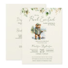Fishing Reel Excited Boy Baby Shower QR Code 