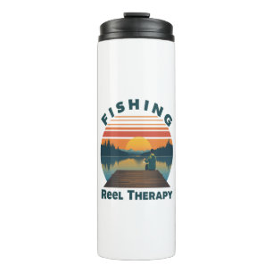 Fishing Reel Therapy Dad Thermal Tumbler