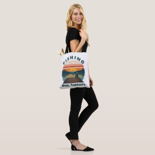 Fishing Reel Therapy Dad Tote Bag