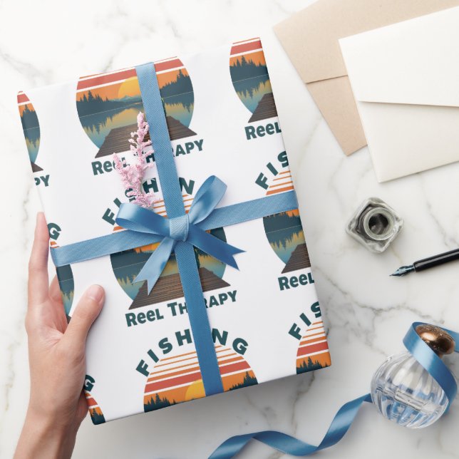 Fishing Reel Therapy Dad Wrapping Paper (Gifting)