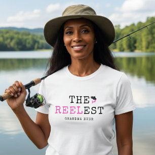 Fishing Reelest Grandma Ever Pink Fish T-Shirt