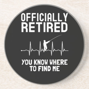 Fishing retirement 2022 funny retired Fisher gift Coaster