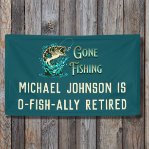 Fishing Retirement Party - Gone Fishing Banner