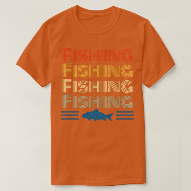 Fishing Retro Vintage Angling Angler T-Shirt (Design Front)