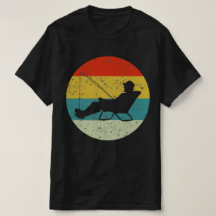 fishing  retro vintage  silhouette 70s T-Shirt