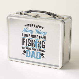 Fishing Rod Fisher Fish Fisherman Fishing Dad Metal Lunch Box