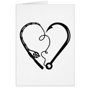 FISHING ROD HEART HOOK