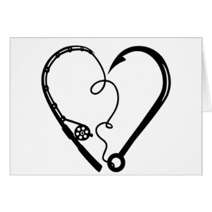 FISHING ROD HEART HOOK