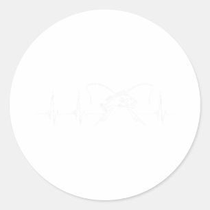 Fishing Rod Pulse Classic Round Sticker