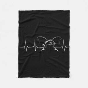 Fishing Rod Pulse Fleece Blanket