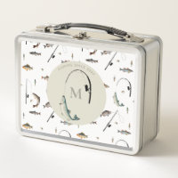 Fishing Rod & Reel Fish Theme Fisherman Monogram