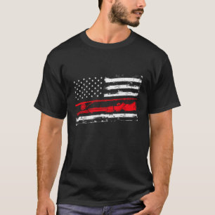 Fishing Rod Shotgun Deer Flag T-Shirt