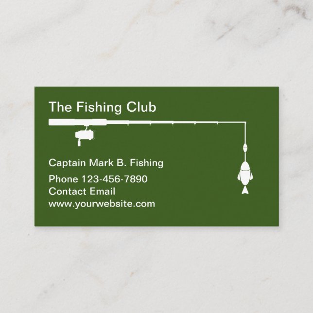 Fishing Rod Sports Club Business Card (Front)