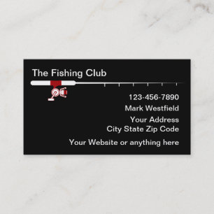 Fishing Rod Theme Simple Business Cards