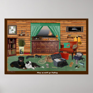 Fishing Room 22.5 X 15 Poster
