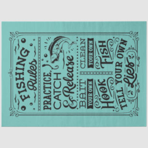 Fishing Rules Tissue Paper