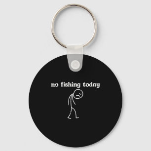 Fishing sad stickman funny fisherman men women kid key ring