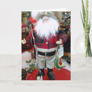 "FISHING SANTA" JUST FOR MY "TWIN" AT CHRISTMAS HOLIDAY CARD