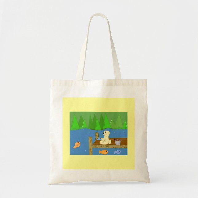 Fishing Scene Tote Bag (Front)