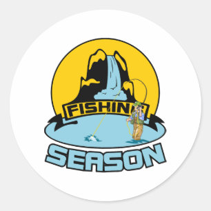 Fishing Season Fishing - Fishing Birthday Gift Classic Round Sticker