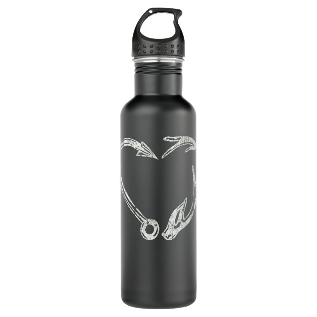 Fishing & Shed horn Hunter Antler Elk, Deer- hunti 710 Ml Water Bottle (Front)