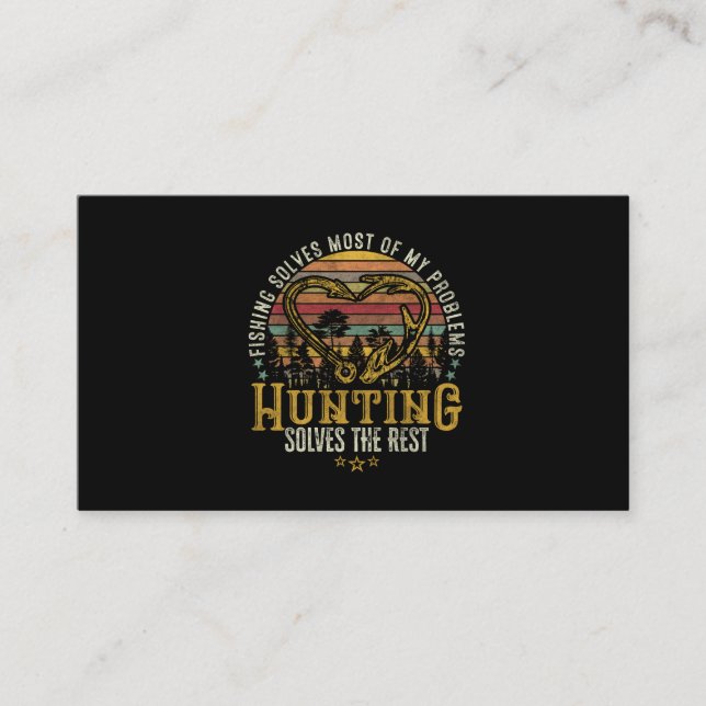 Fishing & Shed Hunter Antler Elk, Deer Hunting Business Card (Front)