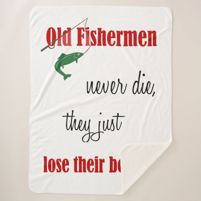 Fishing Sherpa Blanket (Front)