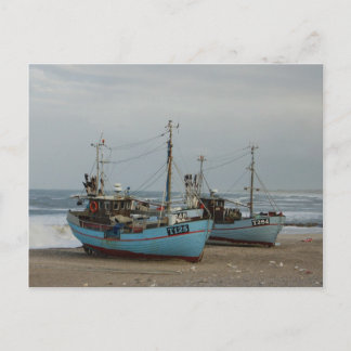 Fishing ships from Norre Vorupor, Denmark Postcard