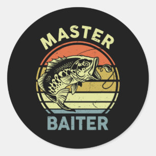 Fishing-shirt Dad Grandpa Master-byiter Funny  Classic Round Sticker