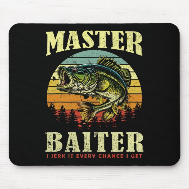 Fishing-shirt Master-baiter Funny B Dad  Mouse Pad (Front)