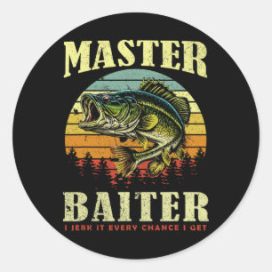 Fishing-shirt Master-byiter Funny Byss Dad  Classic Round Sticker