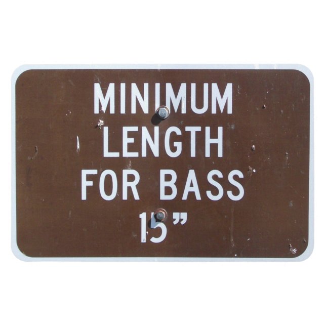 Fishing Sign, Minimum Bass Length Magnet (Horizontal)