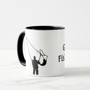 Fishing - Silhouette of Someone Fishing Mug