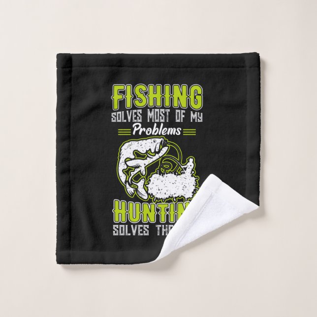 Fishing Solves Most Of My Problems Wash Cloth (Wash Cloth)