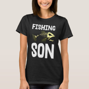 Fishing Son S Skeleton Fish Bone Tees Sharp Teeth