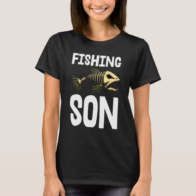 Fishing Son Tee Skeleton Fish Bone Tees Sharp Teet (Front)