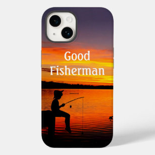 Fishing Sport Young Fisherman Sunset personalise Case-Mate iPhone 14 Case