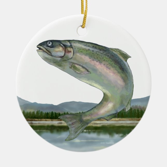 Fishing - SRF Ceramic Tree Decoration (Front)