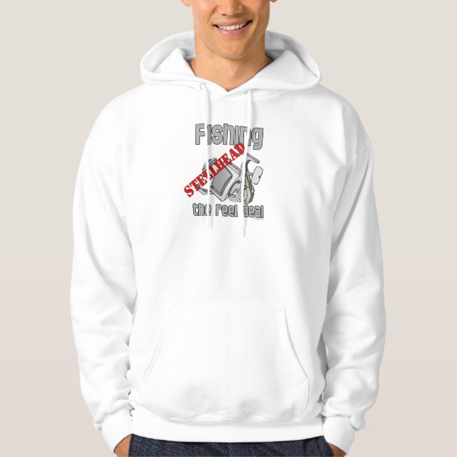 Fishing Steelhead The Reel Deal Hoodie (Front)