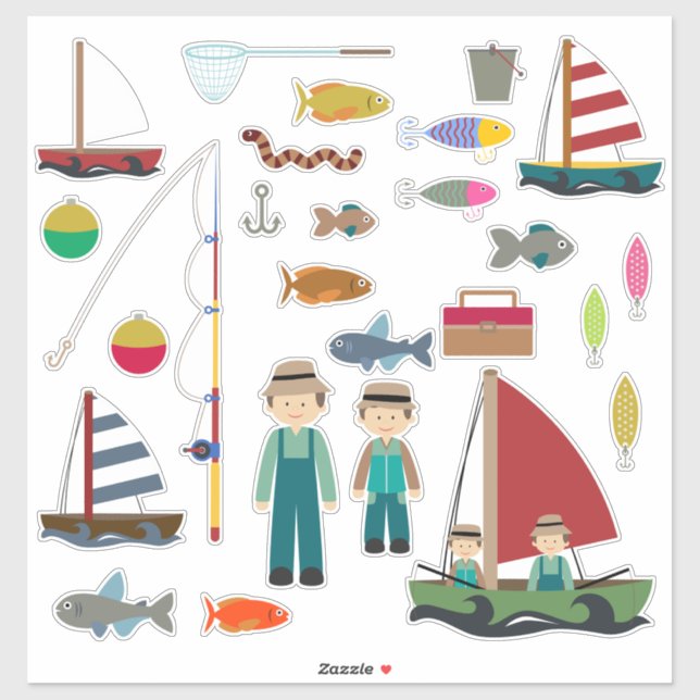 Fishing Stickers (Sheet)