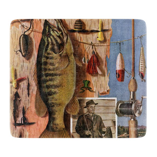 Fishing Still Life by John Atherton Cutting Board (Front)