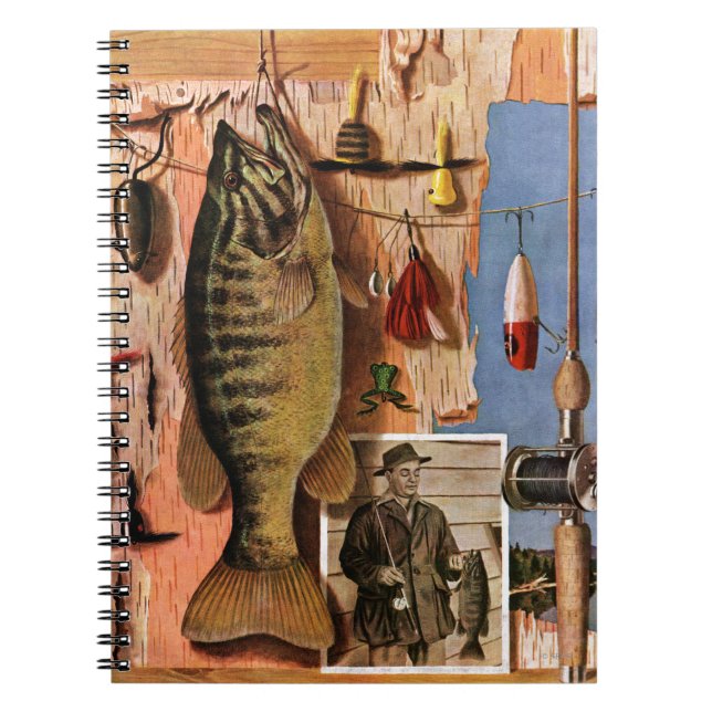 Fishing Still Life by John Atherton Spiral Notebook (Front)