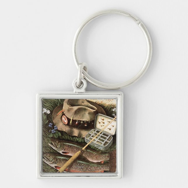 Fishing Still Life Key Ring (Front)