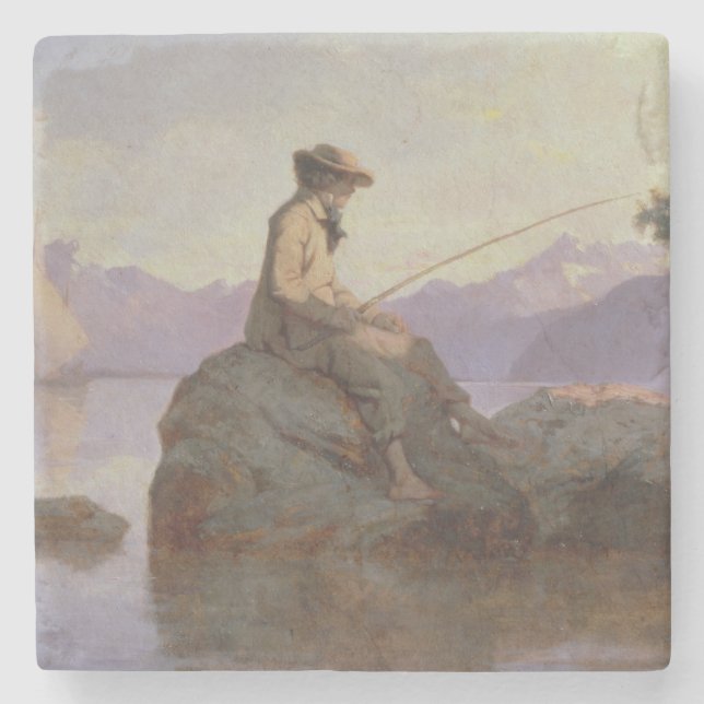 Fishing Stone Coaster (Front)