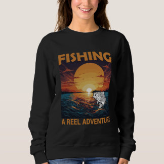 Fishing Sunset Reel Adventure Design Sweatshirt