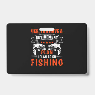 fishing t-shirt design ID badge