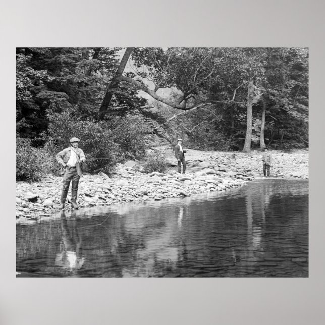 Fishing the Catskills: 1890 Poster (Front)