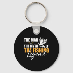 Fishing The Man Myth Legend Angler Cool Fisherman Key Ring